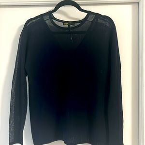 Maje Navy v-neck knit sweater